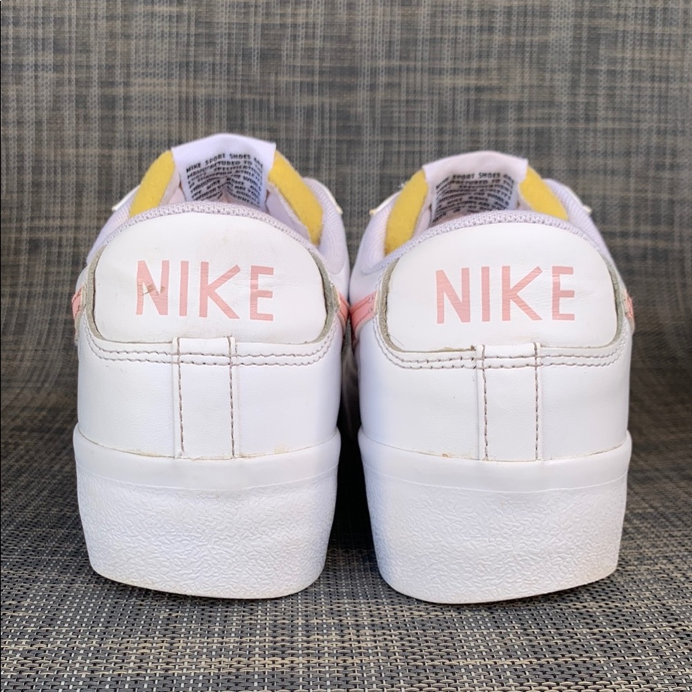 Nike Blazer Low Platform Women's Sneakers White and Pink - Picture 8 of 13